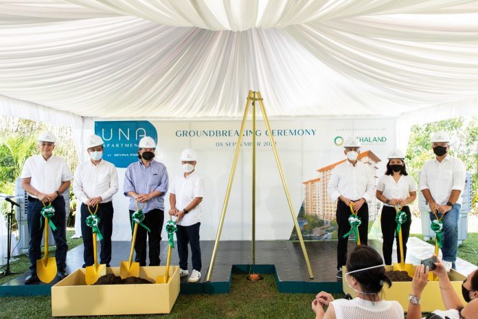 The groundbreaking ceremony of Una Apartments by Arthaland in September 2022.